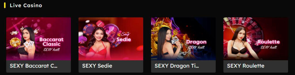 sexy live casino games at betjili